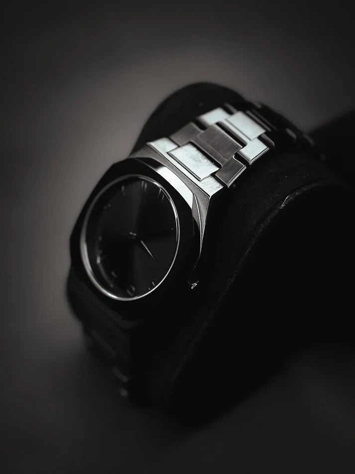 Global Cart™-Black Arabic Aura Watch (Stainless Steel)